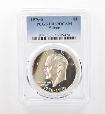 1976-S Eisenhower $1 Silver PR69 DCAM PCGS Beautiful Tone *1902