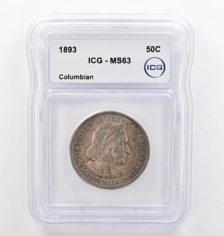 1893 Columbian Exposition Half Dollar MS63 ICG Beautiful Tone *0243