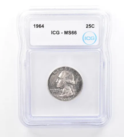 1964 Washington Quarter MS66 ICG Beautiful Tone *1695