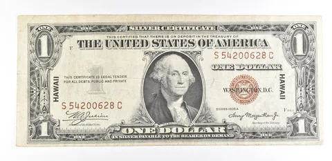 1935 A $1 Silver Certificate Hawaii Fr#2300 Nice AU Occupation WWII Note *9309