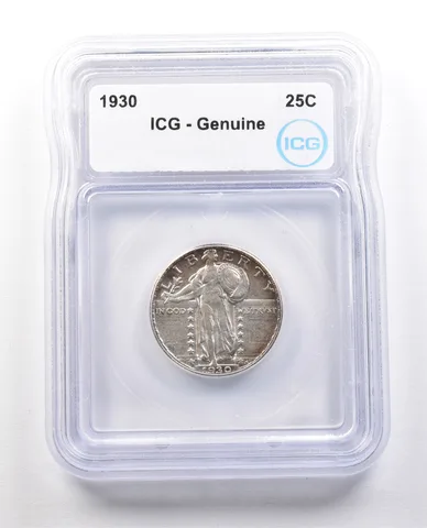 1930 Standing Liberty Quarter Genuine ICG *1391