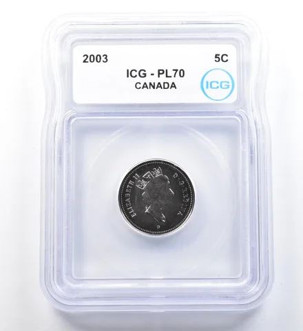 2003 Canada 5 Cents SP70 ICG a1140