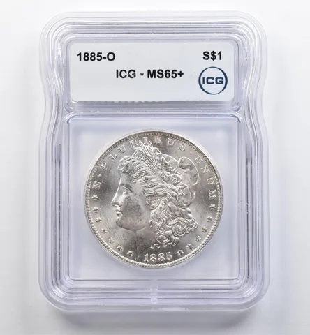 1885-O Morgan Silver Dollar MS65+ ICG *9055