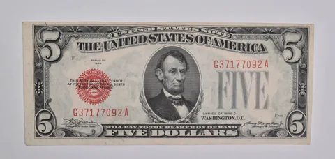 1928-C $5 United States Legal Tender Note Red Seal *5393