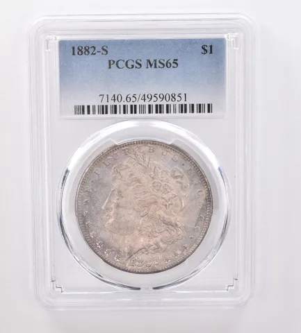 1882-S Morgan Silver Dollar MS65 PCGS Beautiful Tone *9944