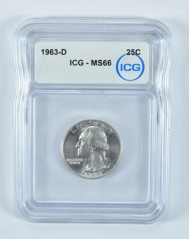 1963-D Washington Quarter MS66 ICG