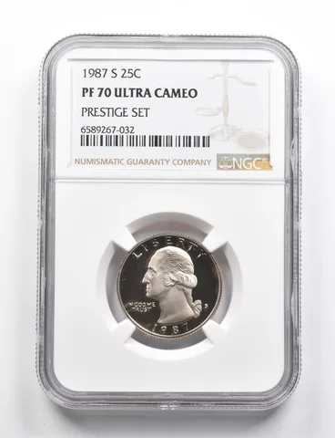 PF70 UCAM 1987-S Washington Quarter Prestige Set NGC RARE PEDIGREE a9761