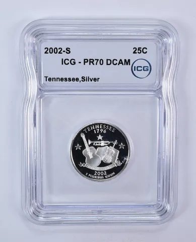 2002-S Washington State Quarter Silver Tennessee PR70 DCAM ICG