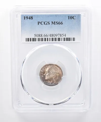 1948 Roosevelt Dime MS66 PCGS Beautiful Tone *8372