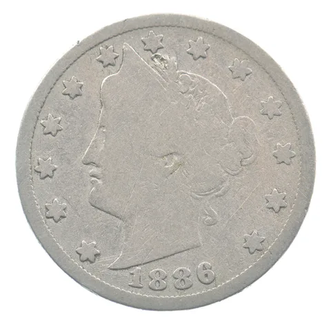 1886 Liberty V Nickel *9386