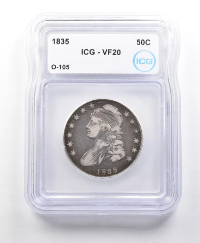 1835 Capped Bust Half Dollar O-105 VF20 ICG *5609