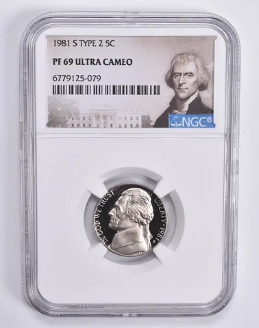 1981-S Type 2 Jefferson Nickel PF69 UCam NGC Special Lbl