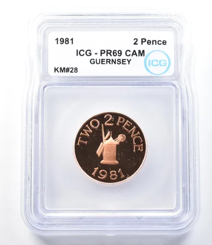 1981 Guernsey 2 Pence KM#28 PR69 CAM ICG *8909