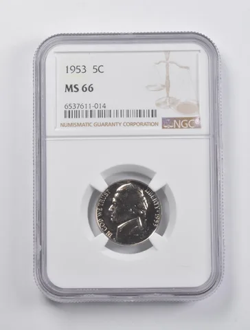 MS66 1953 Jefferson Nickel NGC *3002