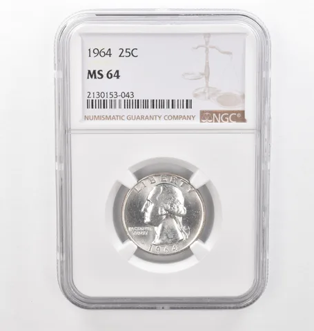 1964 Washington Quarter MS64 NGC Beautiful Tone Reverse *2243