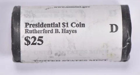 2011-D Rutherford Hayes Presidential $1 Coin Roll $25 Unc US Mint BU