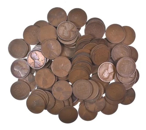 Lot of 100 1910-1919 Lincoln Wheat Cents - 2 Rolls - Collection *585