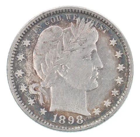 1898 Barber Quarter Beautiful Tone *8794