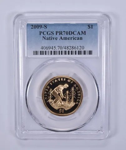 2009-S Sacagawea $1 Agriculture PR70 DCAM PCGS Blue Label
