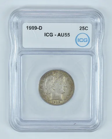 1909-D Barber Quarter AU55 ICG *9165