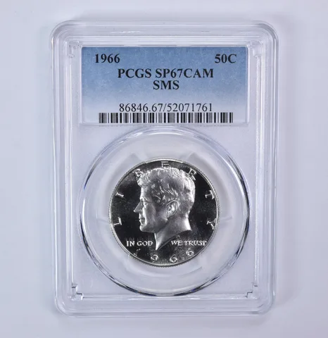 1966 Kennedy Half Dollar SMS SP67 CAM PCGS Blue Label