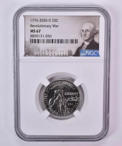 1776-2026-D Washington Quarter Revolutionary War MS67 NGC Special Label