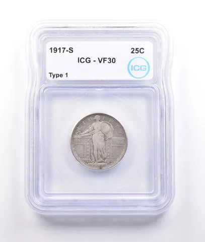 1917-S Standing Liberty Quarter Type 1 VF30 ICG *6956