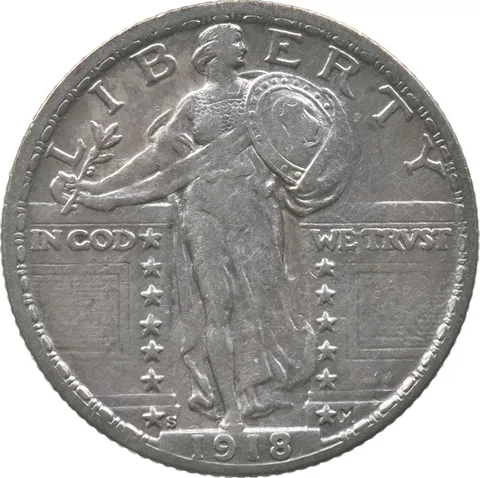 1918-S Standing Liberty Quarter *9433