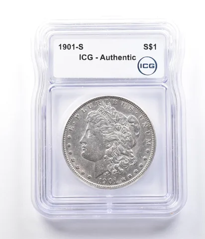 1901-S Morgan Silver Dollar Authentic ICG *2884