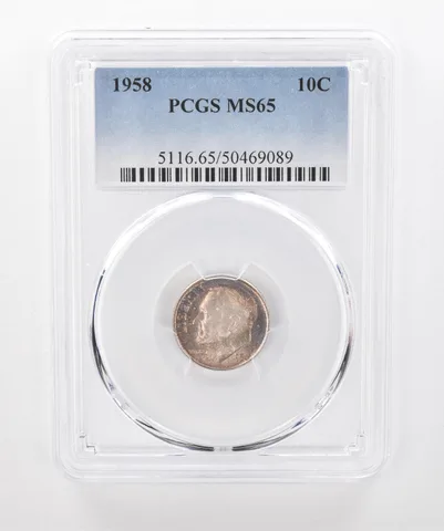 1958 Roosevelt Dime MS65 PCGS Beautiful Tone a1418