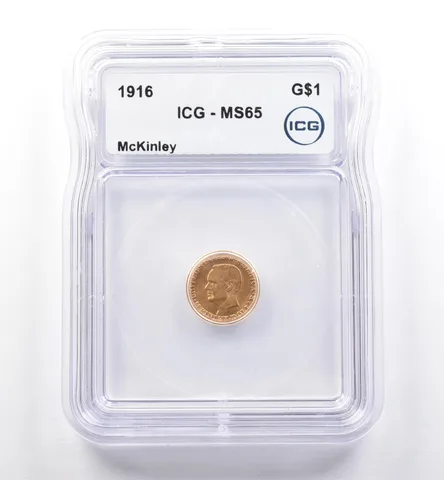 1916 $1 McKinley Commemorative Gold Dollar MS65 ICG *0314