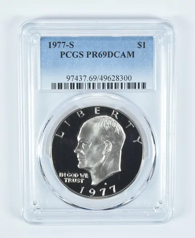 1977-S Eisenhower $1 PR69 DCAM PCGS Blue Label