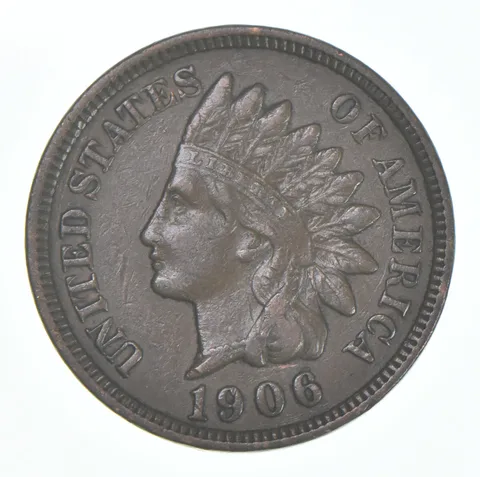XF 1906 Indian Head Copper Cent Penny - High Grade Sample