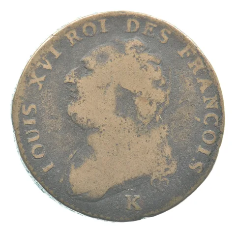 1791 K France 12 Denairs Louis XVI *6507