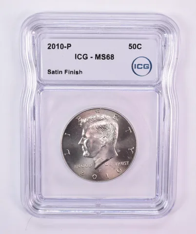2010-P Kennedy Half Dollar Satin Finish MS68 ICG