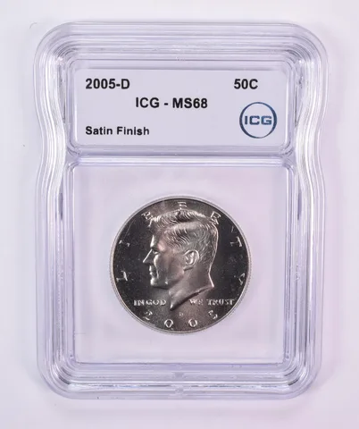 2005-D Kennedy Half Dollar Satin Finish MS68 ICG