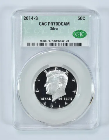 2014-S Kennedy Half Dollar Silver PR70 DCAM CAC CACg