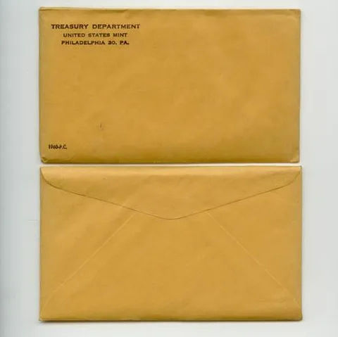 1960 Proof Set in Unopened SEALED Original Envelope & Flatpack (5 Coins)