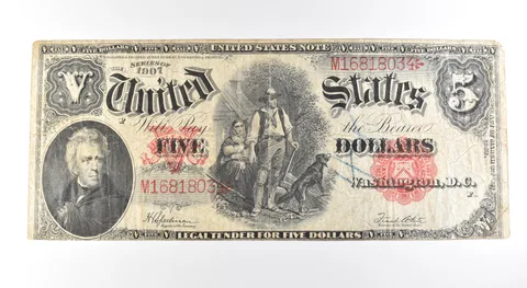 1907 $5 Legal Tender Large Note Red Seal *2681