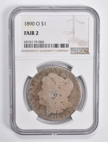 FAIR 2 1890-O Morgan Silver Dollar NGC Lowball Low Ball a4591