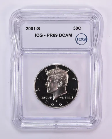 2001-S Kennedy Half Dollar PR69 DCAM ICG