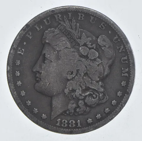 Early - 1881-S Morgan Silver Dollar - 90% US Coin *911