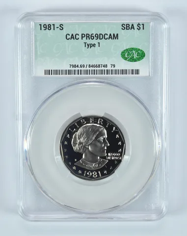 1981-S Susan B Anthony $1 Type 1 PR69 DCAM CAC CACg