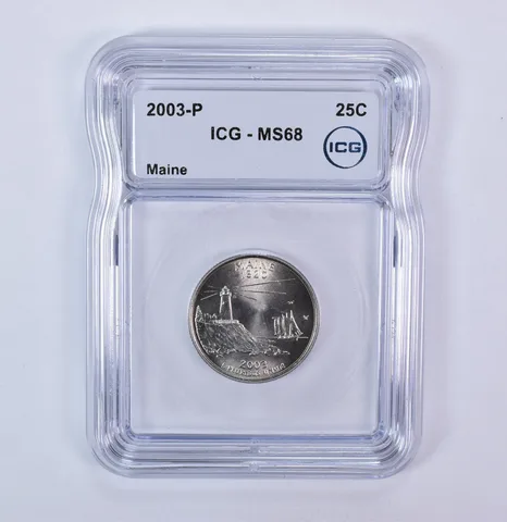 2003-P Washington State Quarter Maine MS68 ICG