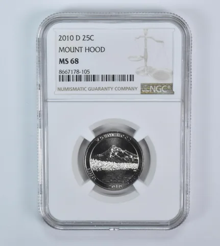 2010-D Washington Quarter ATB Mount Hood MS68 NGC