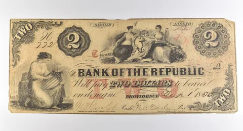 1855 $2 Providence RI Bank Of The Republic Obsolete Note *3860