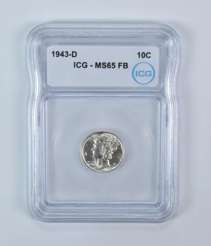 1943-D Mercury Dime MS65 FB ICG