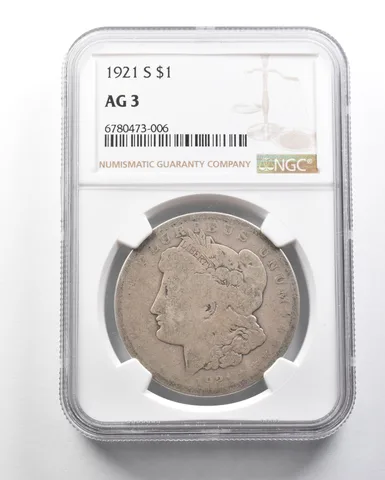 AG3 1921-S Morgan Silver Dollar NGC Lowball Low Ball Pocket Piece a4217
