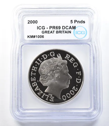 2000 Great Britain 5 Pounds KM#1006 PR69 DCAM ICG *8879