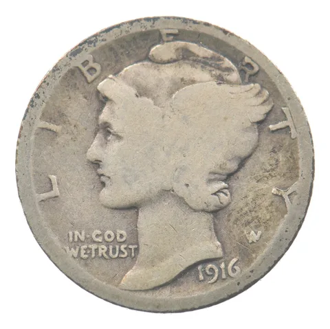 1916-D Mercury Dime *7727